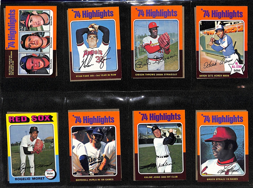 1975 Topps Mini Baseball Complete Set of 660 Cards w. George Brett & Robin Yount Rookie Cards